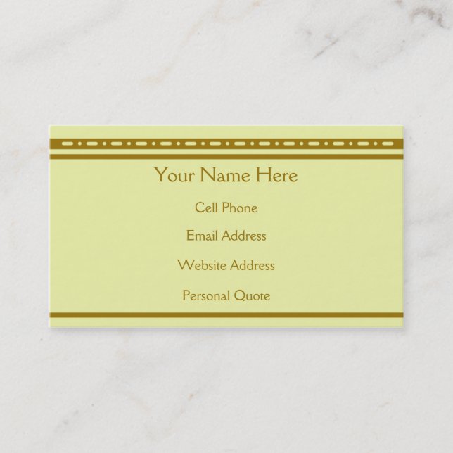 Coffee Deco Modern Design Profile Business Card (Front)