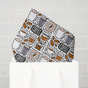 Coffee Decoupage Tissue Paper, Cafe Latte Espresso Paper