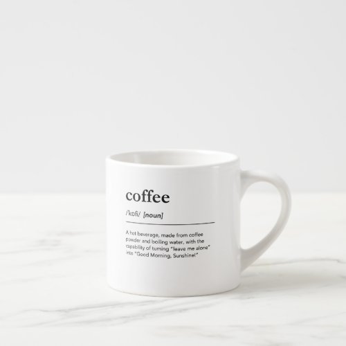 Coffee definition modern funny dicitonary espresso cup