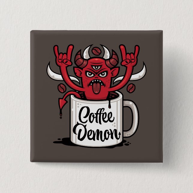 Coffee Demon Button (Front)