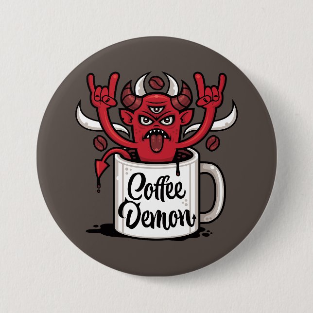Coffee Demon Button (Front)