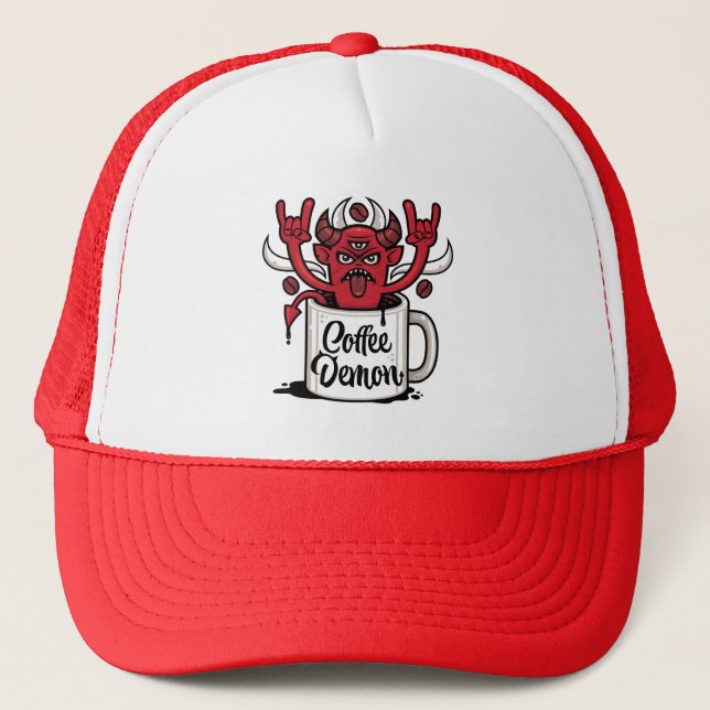 Coffee Demon Trucker Hat (Front)