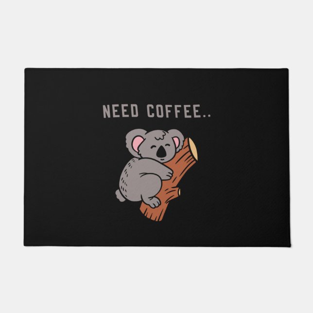 Coffee Design Funny Doormat (Front)