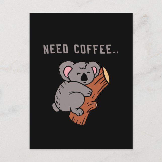 Coffee Design Funny Postcard (Front)