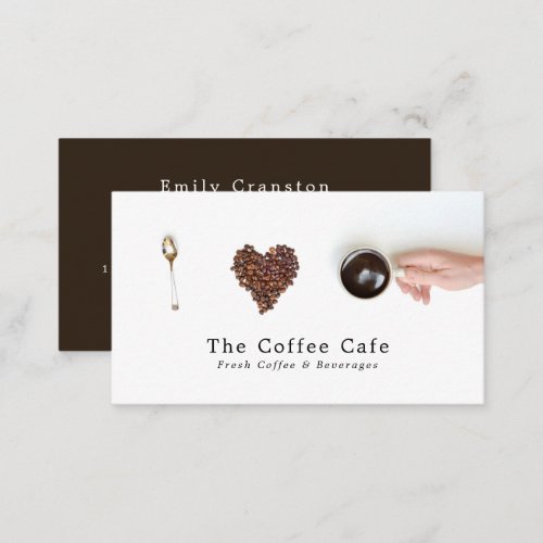 Coffee Display Barista Caf Coffeehouse Business Card