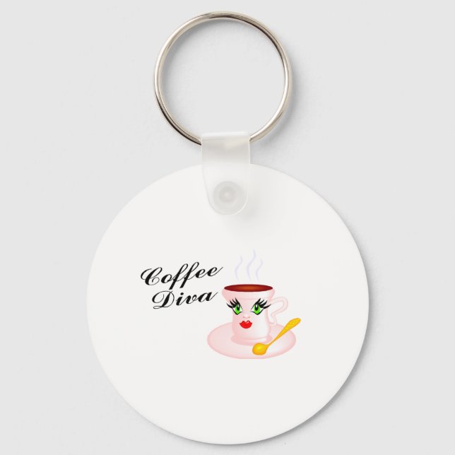 Coffee Diva Keychain (Front)