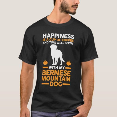 Coffee Dog Bernese Mountain T_Shirt