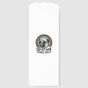 Coffee Dog Shirt Retro Chill Pug Graphic_1 Bookmarks