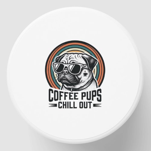 Coffee Dog Shirt Retro Chill Pug Graphic_1 Mini Candle Favors