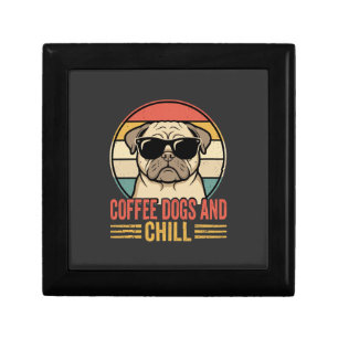 Coffee Dogs and Chill Retro Pug Gift Box