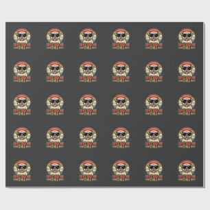 Coffee Dogs and Chill Retro Pug Wrapping Paper