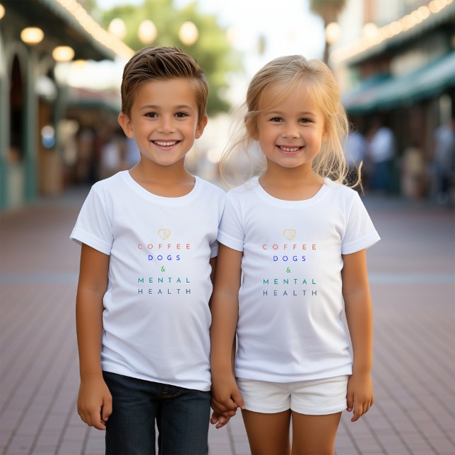 Coffee, Dogs, and Mental Health – The Perfect Trio Baby T-Shirt (Creator Uploaded)