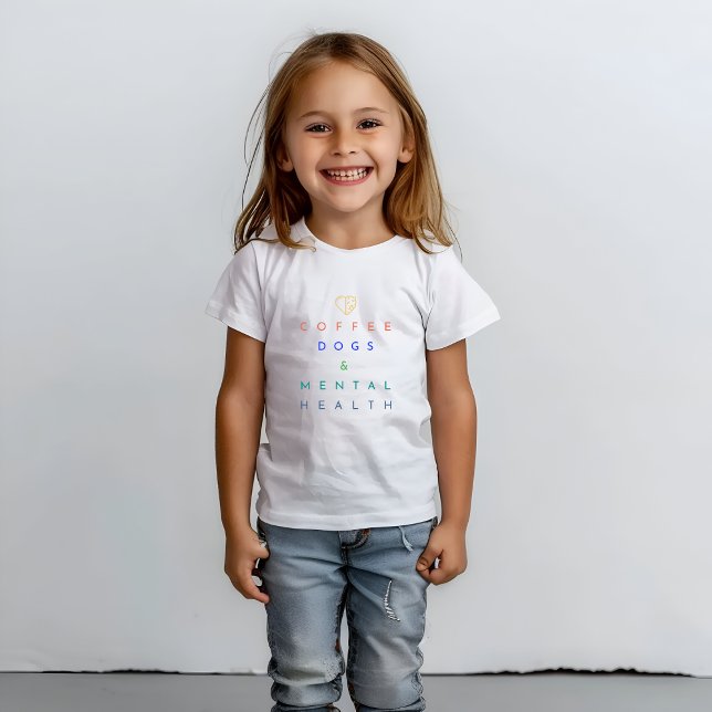 Coffee, Dogs, and Mental Health – The Perfect Trio T-Shirt (Creator Uploaded)