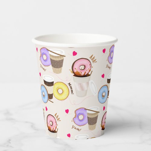 Coffee Donut Paper Cups