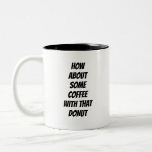 Coffee & Donuts Two-Tone Coffee Mug