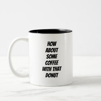 Coffee & Donuts Two-Tone Coffee Mug