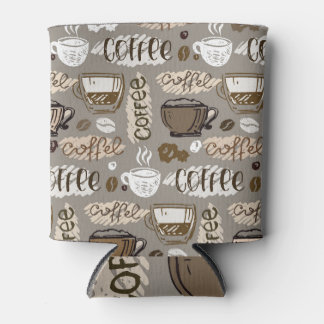 Coffee Doodles: Hand-Drawn Pattern Can Cooler
