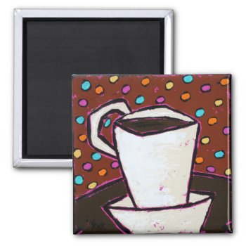Coffee Dots Magnet by ronaldyork at Zazzle
