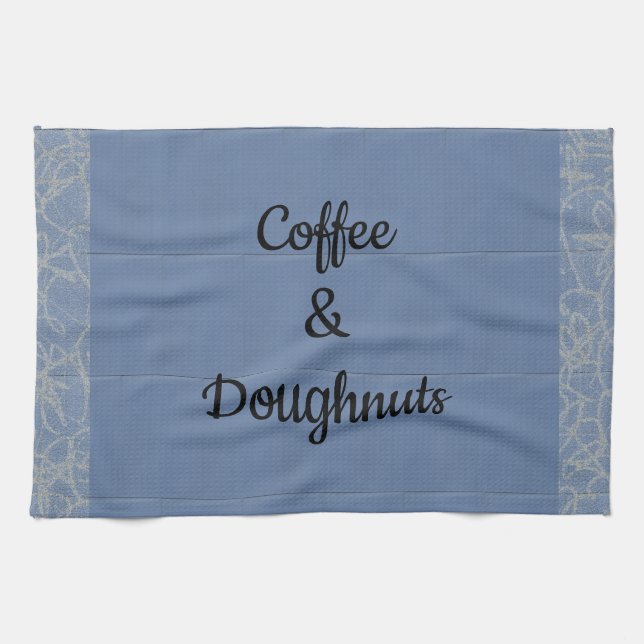 Coffee & Doughnuts Kitchen Towel (Horizontal)