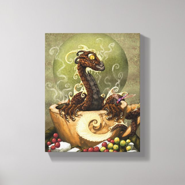 Coffee Dragon 8x10 Canvas Print (Front)