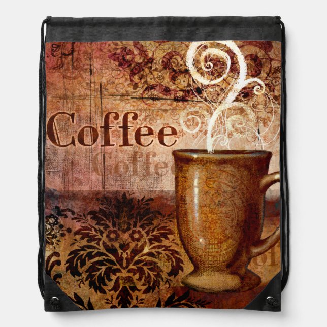 Coffee Drawstring Bag (Front)
