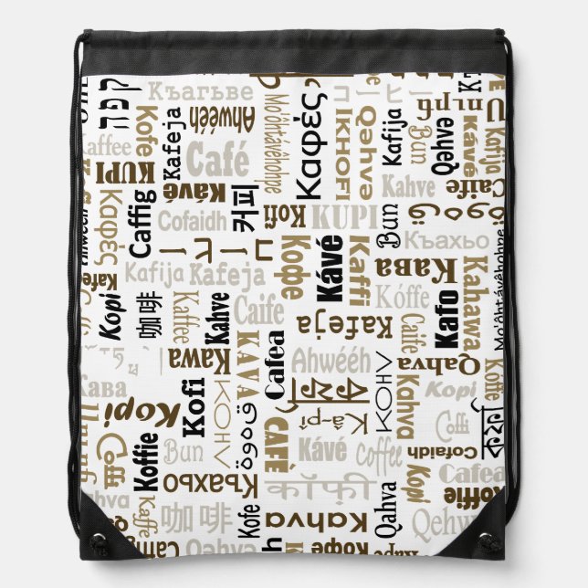 Coffee Drawstring Bag (Front)