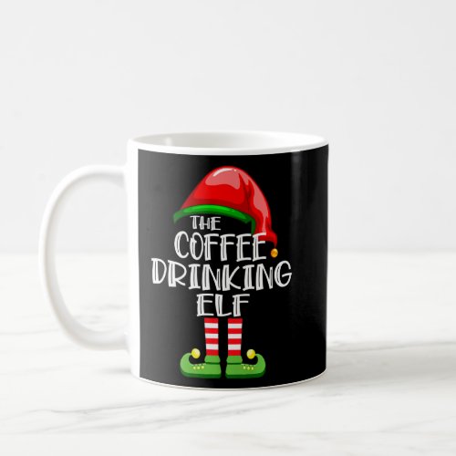 Coffee Dringking Elf Funny Family Christmas Pajama Coffee Mug