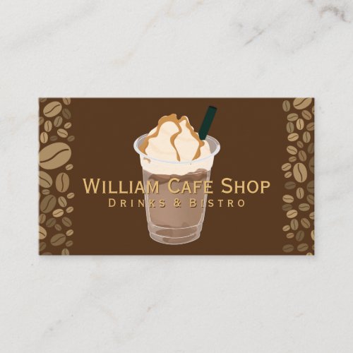 Coffee Drink and Beans Business Card