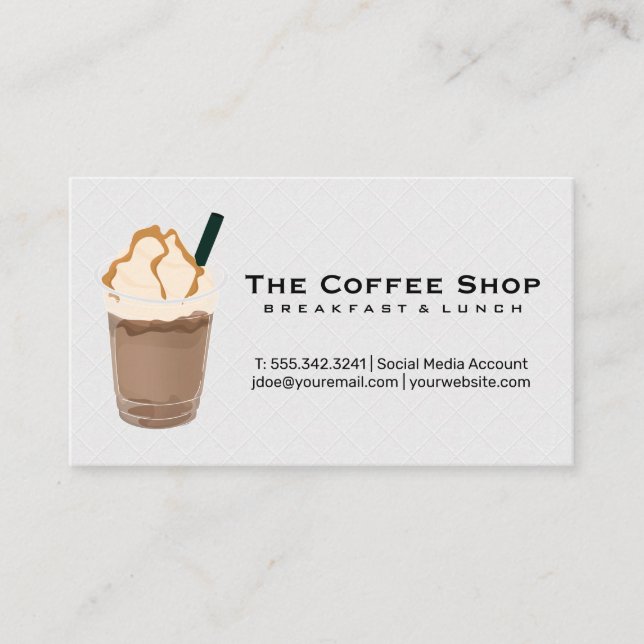 Coffee Drink in a Cup Business Card (Front)