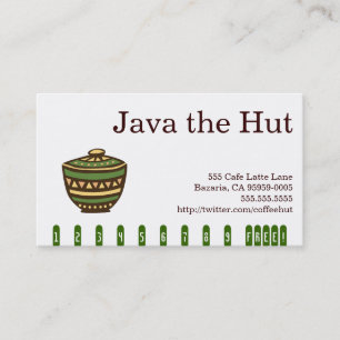 Coffee Drink Punch Card