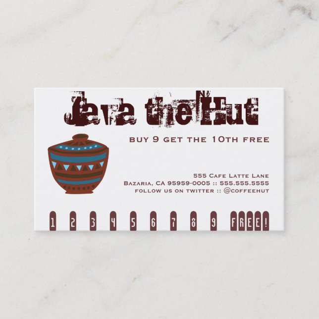 Coffee Drink Punch Card (Front)