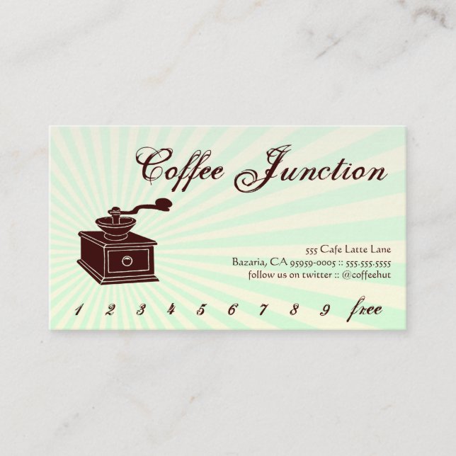 Coffee Drink Punch / Loyalty Card (Front)