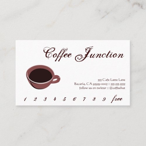 Coffee Drink Punch / Loyalty Card Business Card Templates