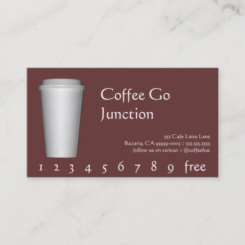 Coffee Drink Punch / Loyalty Card Business Card Templates