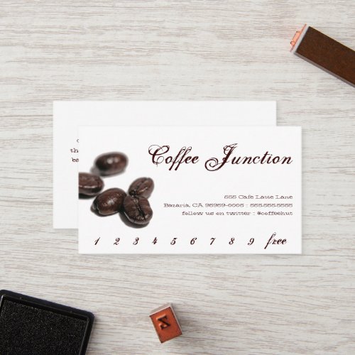 Coffee Drink Punch / Loyalty Card Business Card Template