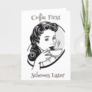 Coffee Drinker's Greeting Card