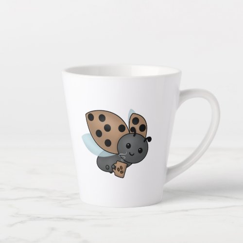 Coffee Drinking Ladybug Giant Latte Mug