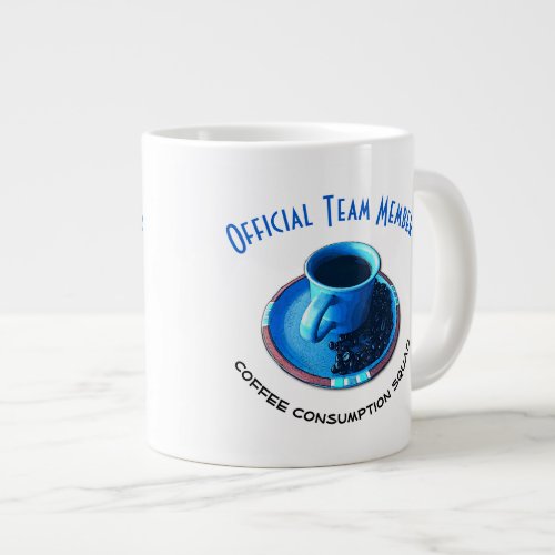 Coffee Drinking Team Typography  Cup and Saucer
