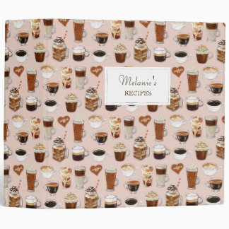 Coffee Drinks and Desserts Pattern Binder