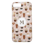 Coffee Drinks And Desserts Pattern Iphone 8/7 Case at Zazzle