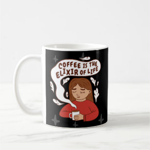 COFFEE ELIXIR QUOTE COFFEE MUG