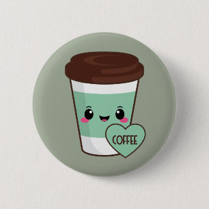 Coffee Emoji Lover Pinback Button