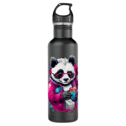 Coffee Enjoyment for Panda Lovers 2Panda Bear Drin Stainless Steel Water Bottle