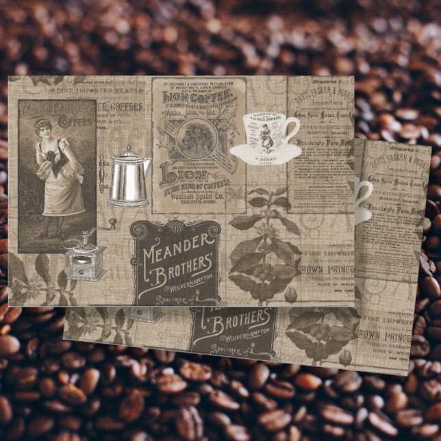 Coffee Ephemera Vintage Advertising  Decoupage Art Tissue Paper (Creator Uploaded)