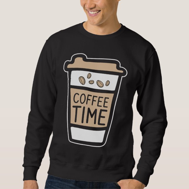 Coffee  Espresso Barista Cappuccino Grandpa Sweatshirt (Front)