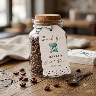 Coffee Espresso Bridal Shower Thank You Favor Tag