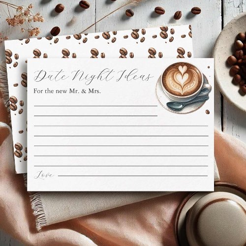 Coffee Espresso Date Night Ideas Bridal Shower