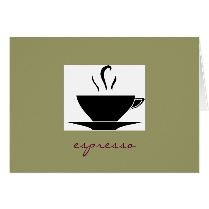 coffee, espresso greeting cards