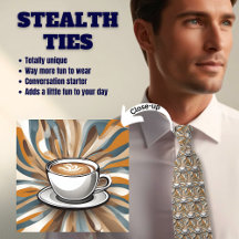 Coffee Espresso Lover's Stealth Neck Tie