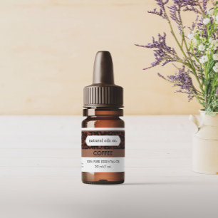 Coffee Essential Oils Fragrance Bottle Label